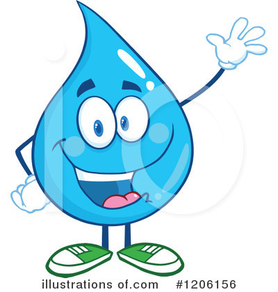 Royalty-Free (RF) Water Drop Clipart Illustration by Hit Toon - Stock Sample #1206156