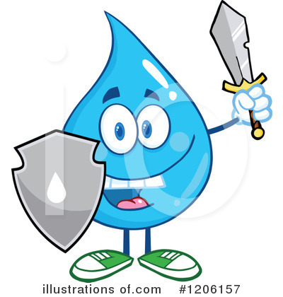 Royalty-Free (RF) Water Drop Clipart Illustration by Hit Toon - Stock Sample #1206157