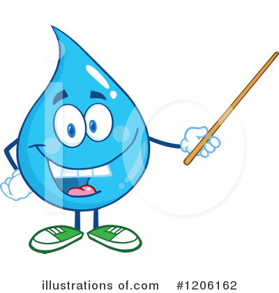 Royalty-Free (RF) Water Drop Clipart Illustration by Hit Toon - Stock Sample #1206162