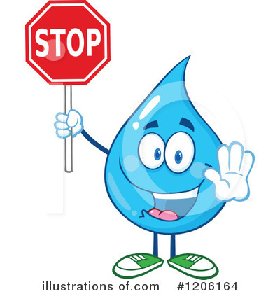 Royalty-Free (RF) Water Drop Clipart Illustration by Hit Toon - Stock Sample #1206164