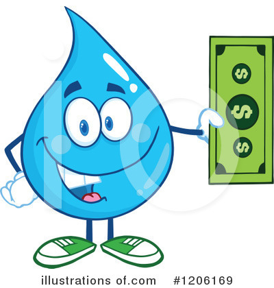 Royalty-Free (RF) Water Drop Clipart Illustration by Hit Toon - Stock Sample #1206169