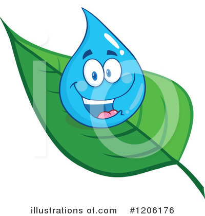 Royalty-Free (RF) Water Drop Clipart Illustration by Hit Toon - Stock Sample #1206176