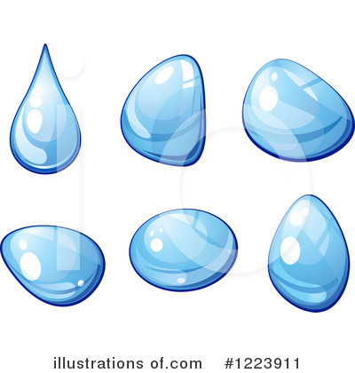 Royalty-Free (RF) Water Drop Clipart Illustration by Vector Tradition SM - Stock Sample #1223911