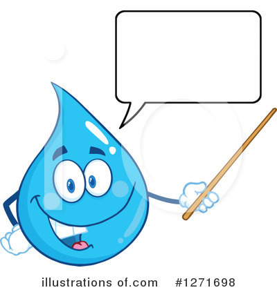 Royalty-Free (RF) Water Drop Clipart Illustration by Hit Toon - Stock Sample #1271698