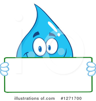 Royalty-Free (RF) Water Drop Clipart Illustration by Hit Toon - Stock Sample #1271700