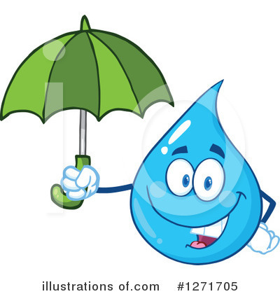 Royalty-Free (RF) Water Drop Clipart Illustration by Hit Toon - Stock Sample #1271705