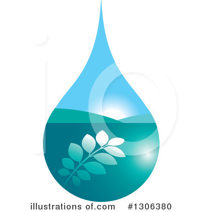 Royalty-Free (RF) Water Drop Clipart Illustration by Lal Perera - Stock Sample #1306380