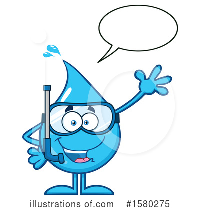 Royalty-Free (RF) Water Drop Clipart Illustration by Hit Toon - Stock Sample #1580275