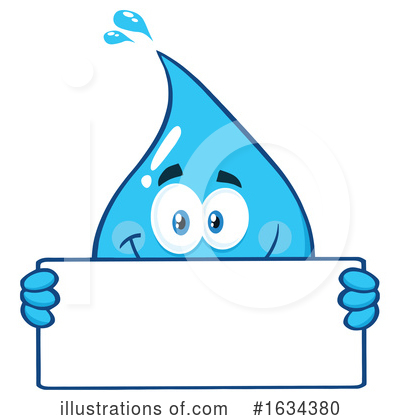 Royalty-Free (RF) Water Drop Clipart Illustration by Hit Toon - Stock Sample #1634380