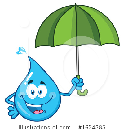 Royalty-Free (RF) Water Drop Clipart Illustration by Hit Toon - Stock Sample #1634385