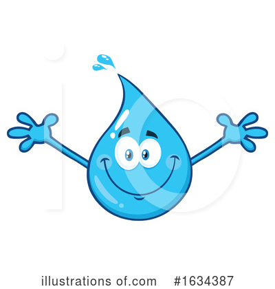 Royalty-Free (RF) Water Drop Clipart Illustration by Hit Toon - Stock Sample #1634387