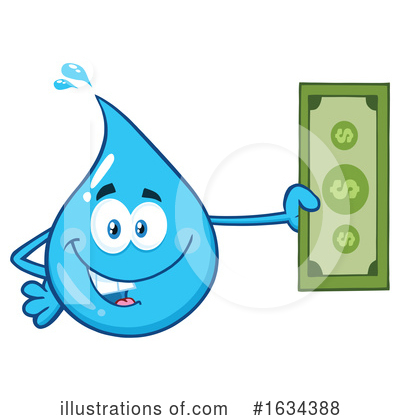 Royalty-Free (RF) Water Drop Clipart Illustration by Hit Toon - Stock Sample #1634388