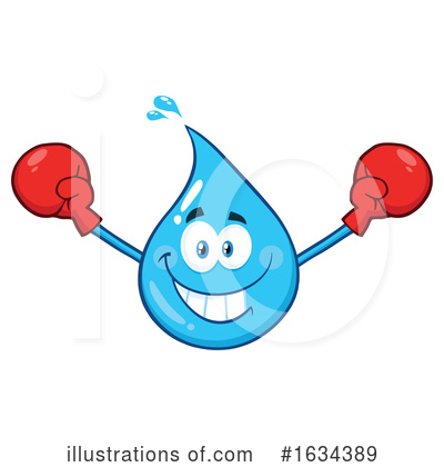 Royalty-Free (RF) Water Drop Clipart Illustration by Hit Toon - Stock Sample #1634389
