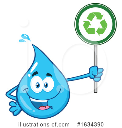 Royalty-Free (RF) Water Drop Clipart Illustration by Hit Toon - Stock Sample #1634390