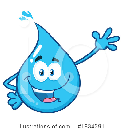 Royalty-Free (RF) Water Drop Clipart Illustration by Hit Toon - Stock Sample #1634391