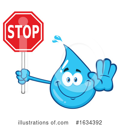 Royalty-Free (RF) Water Drop Clipart Illustration by Hit Toon - Stock Sample #1634392
