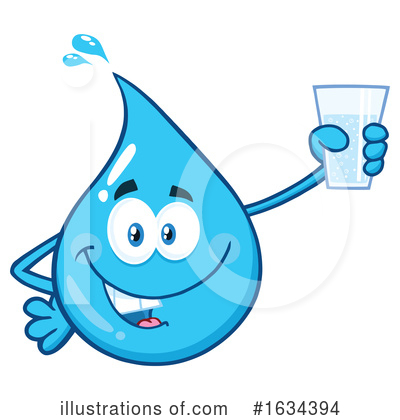 Royalty-Free (RF) Water Drop Clipart Illustration by Hit Toon - Stock Sample #1634394