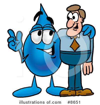 Royalty-Free (RF) Water Drop Clipart Illustration by Mascot Junction - Stock Sample #8651