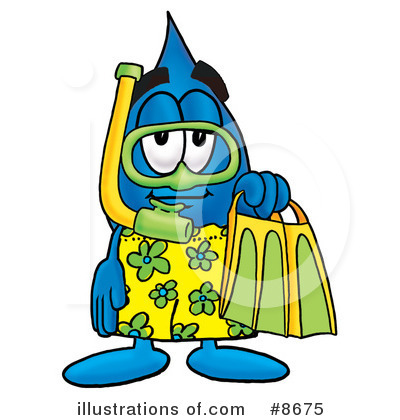 Royalty-Free (RF) Water Drop Clipart Illustration by Mascot Junction - Stock Sample #8675