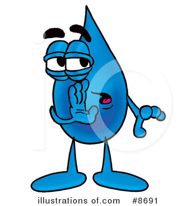 Royalty-Free (RF) Water Drop Clipart Illustration by Mascot Junction - Stock Sample #8691