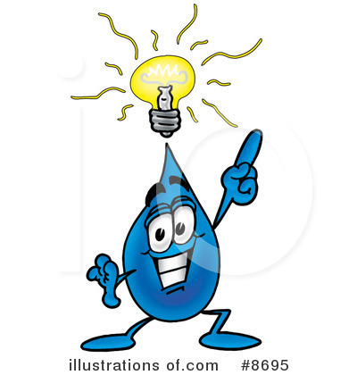Royalty-Free (RF) Water Drop Clipart Illustration by Mascot Junction - Stock Sample #8695