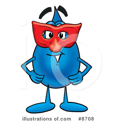 Water Drop Mascot Clipart #8708 by Mascot Junction