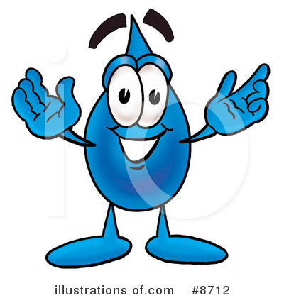 Royalty-Free (RF) Water Drop Clipart Illustration by Mascot Junction - Stock Sample #8712