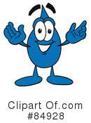 Water Drop Mascot Clipart #84928 by Mascot Junction
