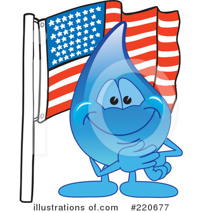 Royalty-Free (RF) Water Droplet Character Clipart Illustration by Mascot Junction - Stock Sample #220677