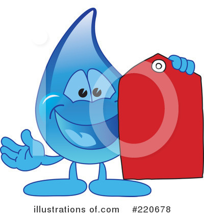 Royalty-Free (RF) Water Droplet Character Clipart Illustration by Mascot Junction - Stock Sample #220678