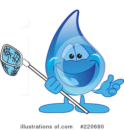 Royalty-Free (RF) Water Droplet Character Clipart Illustration by Mascot Junction - Stock Sample #220680