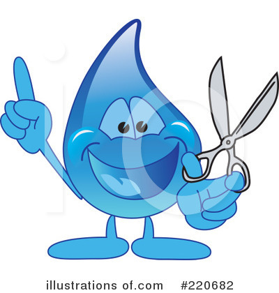 Royalty-Free (RF) Water Droplet Character Clipart Illustration by Mascot Junction - Stock Sample #220682