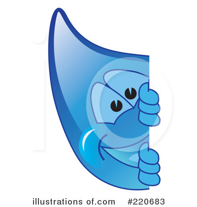 Royalty-Free (RF) Water Droplet Character Clipart Illustration by Mascot Junction - Stock Sample #220683