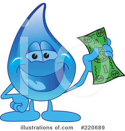 Royalty-Free (RF) Water Droplet Character Clipart Illustration by Mascot Junction - Stock Sample #220689