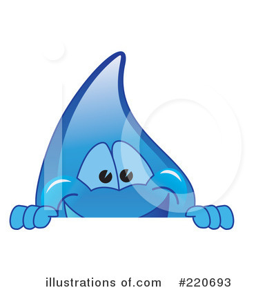 Royalty-Free (RF) Water Droplet Character Clipart Illustration by Mascot Junction - Stock Sample #220693