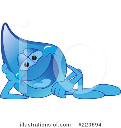 Royalty-Free (RF) Water Droplet Character Clipart Illustration by Mascot Junction - Stock Sample #220694