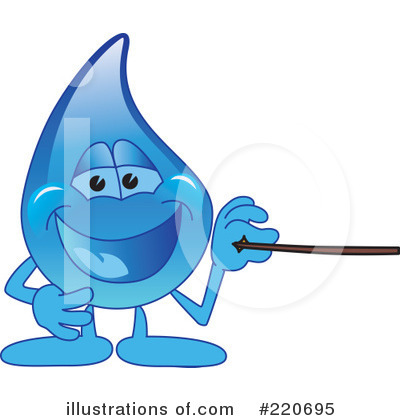 Royalty-Free (RF) Water Droplet Character Clipart Illustration by Mascot Junction - Stock Sample #220695