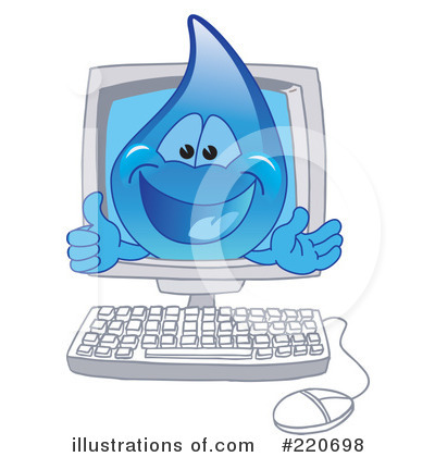 Water Droplet Character Clipart #220698 by Toons4Biz