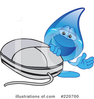 Royalty-Free (RF) Water Droplet Character Clipart Illustration by Mascot Junction - Stock Sample #220700