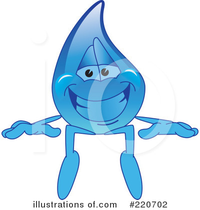 Water Droplet Character Clipart #220702 by Toons4Biz
