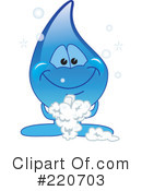 Water Droplet Character Clipart #220703 by Mascot Junction