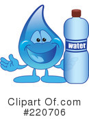 Water Droplet Character Clipart #220706 by Mascot Junction