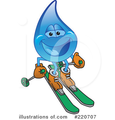 Water Droplet Character Clipart #220707 by Toons4Biz