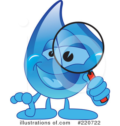 Water Droplet Character Clipart #220722 by Toons4Biz