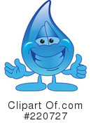 Water Droplet Character Clipart #220727 by Toons4Biz
