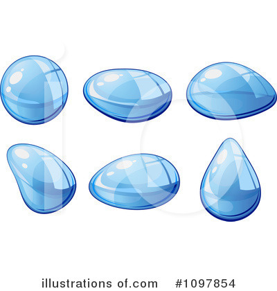 Royalty-Free (RF) Water Drops Clipart Illustration by Vector Tradition SM - Stock Sample #1097854