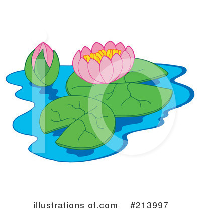 Royalty-Free (RF) Water Lily Clipart Illustration by visekart - Stock Sample #213997