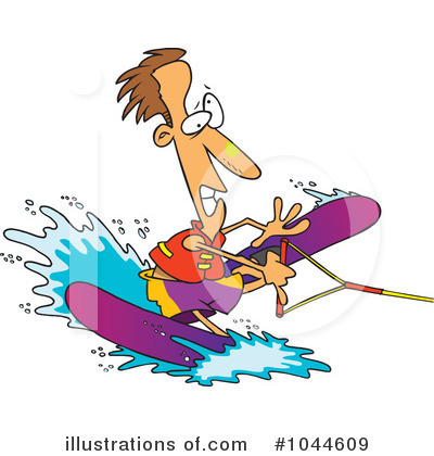 Water Skiing Clipart #1044609 by toonaday