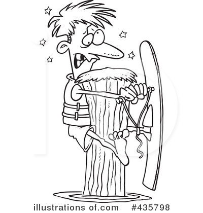 Royalty-Free (RF) Water Skiing Clipart Illustration by toonaday - Stock Sample #435798