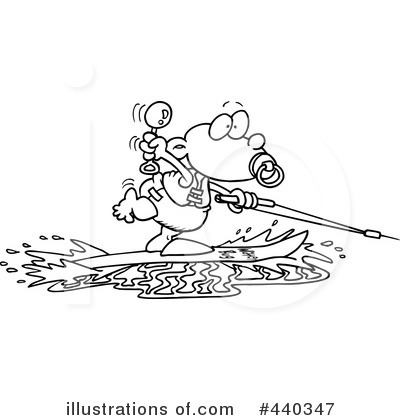 Royalty-Free (RF) Water Skiing Clipart Illustration by toonaday - Stock Sample #440347